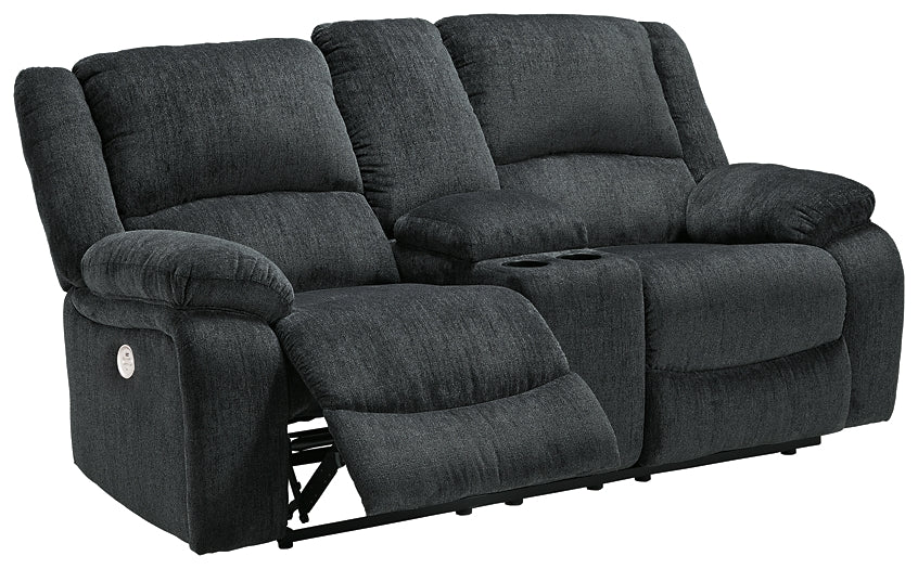 Draycoll DBL REC PWR Loveseat w/Console