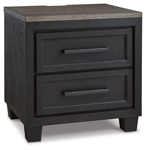 Foyland Two Drawer Night Stand