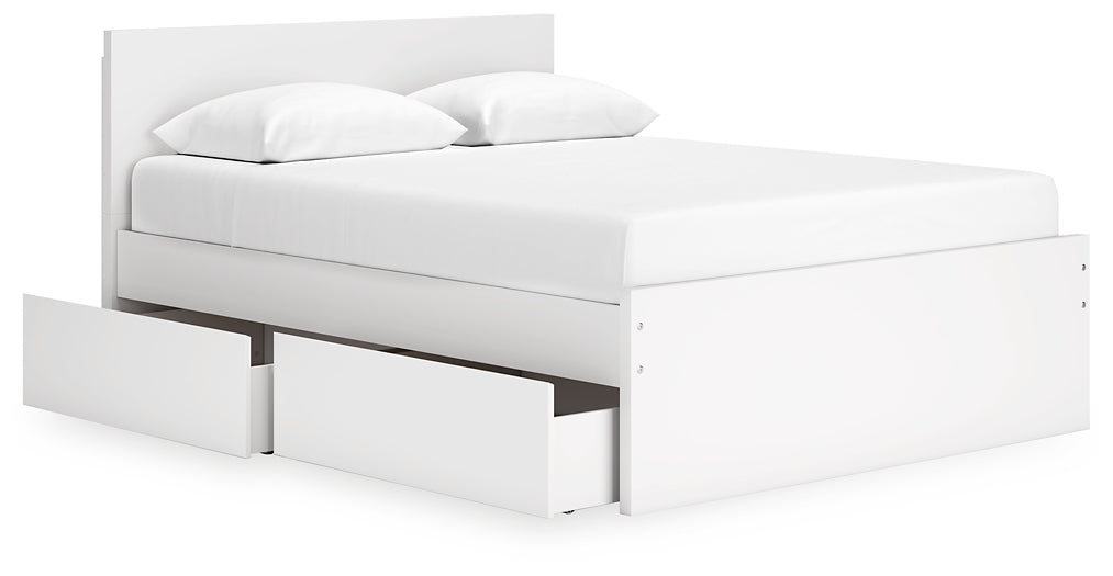 Onita  Panel Platform Bed With 2 Side Storage