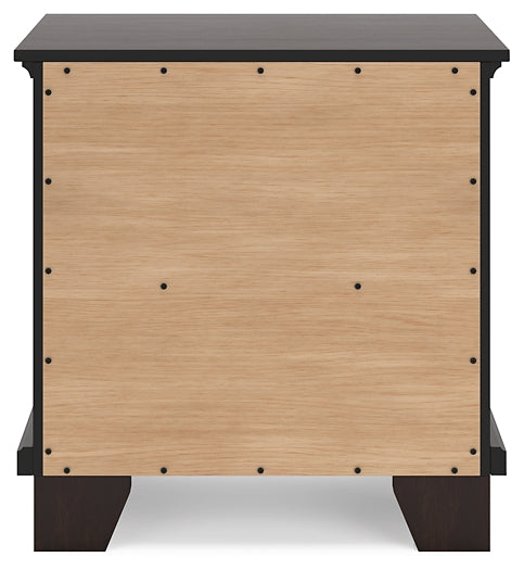 Covetown Full Panel Bed with Nightstand