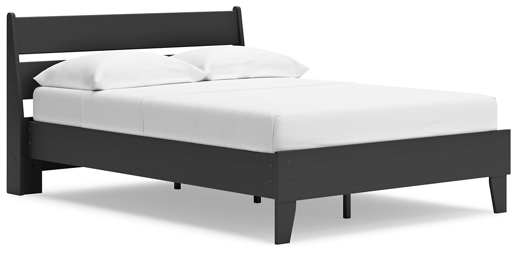 Socalle Full Panel Platform Bed with Dresser and 2 Nightstands