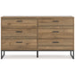 Deanlow Full Panel Headboard with Dresser and Nightstand