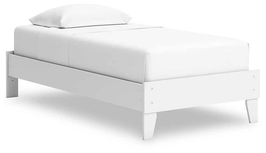 Hallityn Twin Platform Bed with Dresser and 2 Nightstands