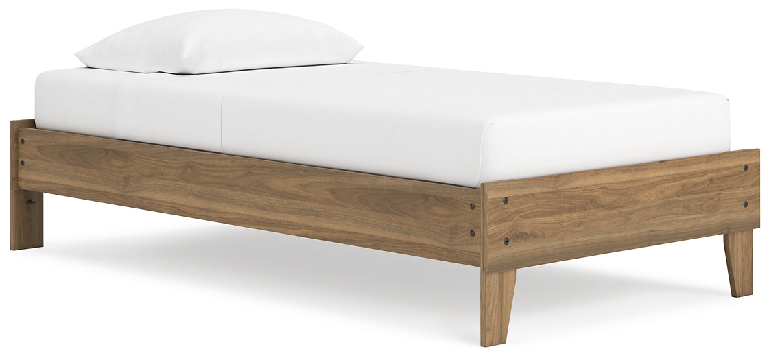 Deanlow Twin Platform Bed with Dresser and Nightstand