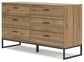 Deanlow Full Platform Panel Bed with Dresser, Chest and Nightstand