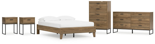 Deanlow Full Platform Bed with Dresser, Chest and 2 Nightstands